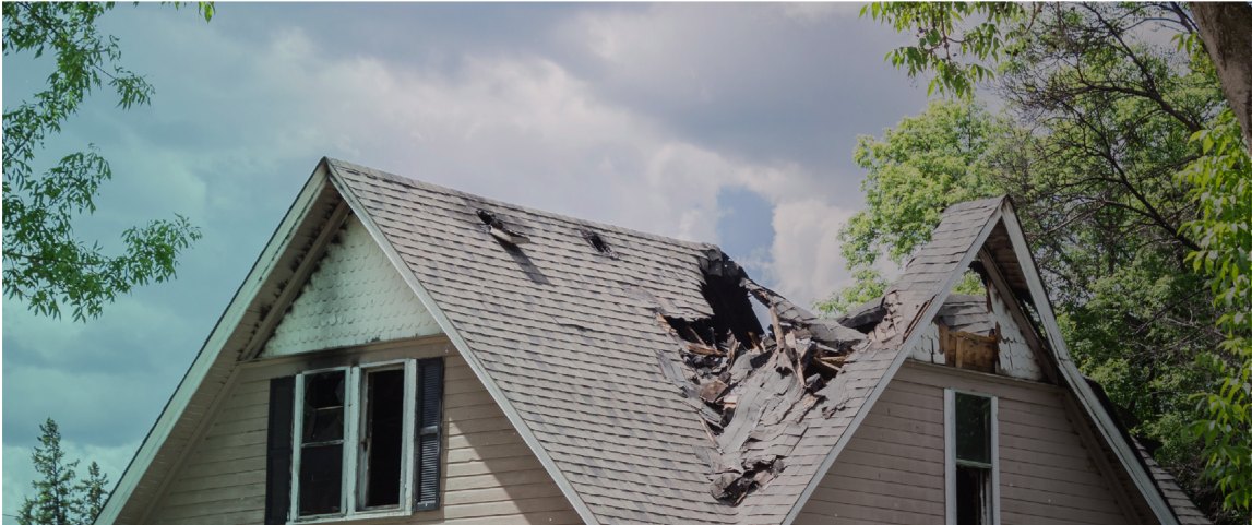 Storm-damaged home ready for inspection